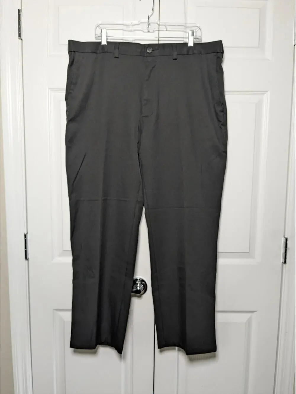 Haggar H26 Men's Black Dress Pants, W40 L30, Big & Tall, Comfort Waistband